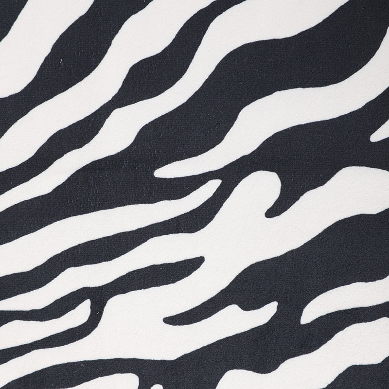 Zebra baskılı dijital baskı kadife yastık kumaşları